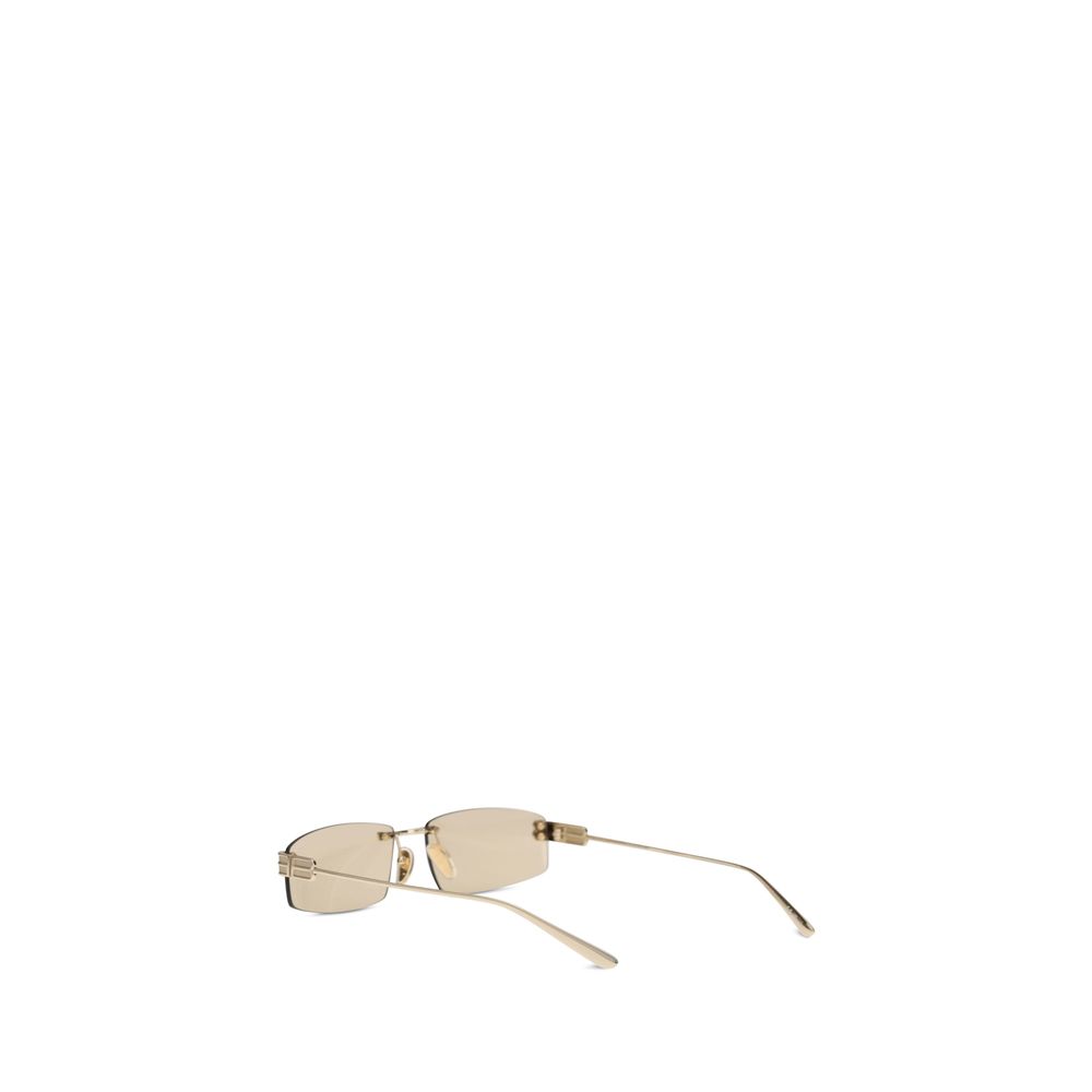 Balenciaga Beige Metal Sunglasses - Image 3