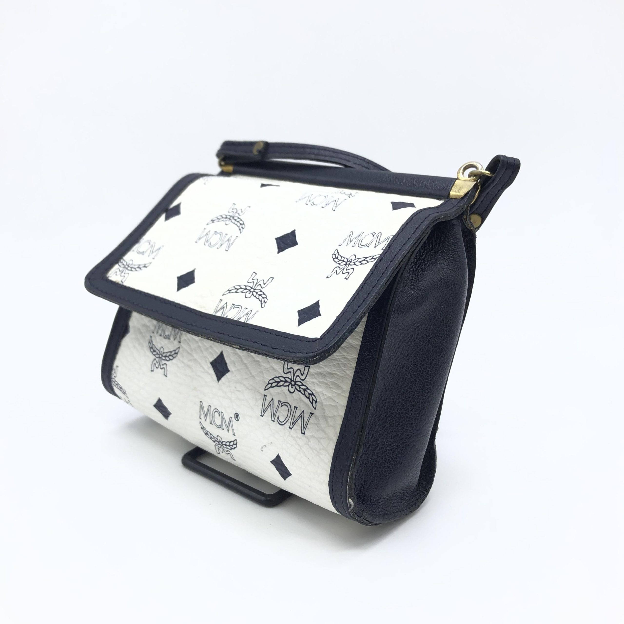 MCM Mini Crossbody Bag White Visetos - Image 2