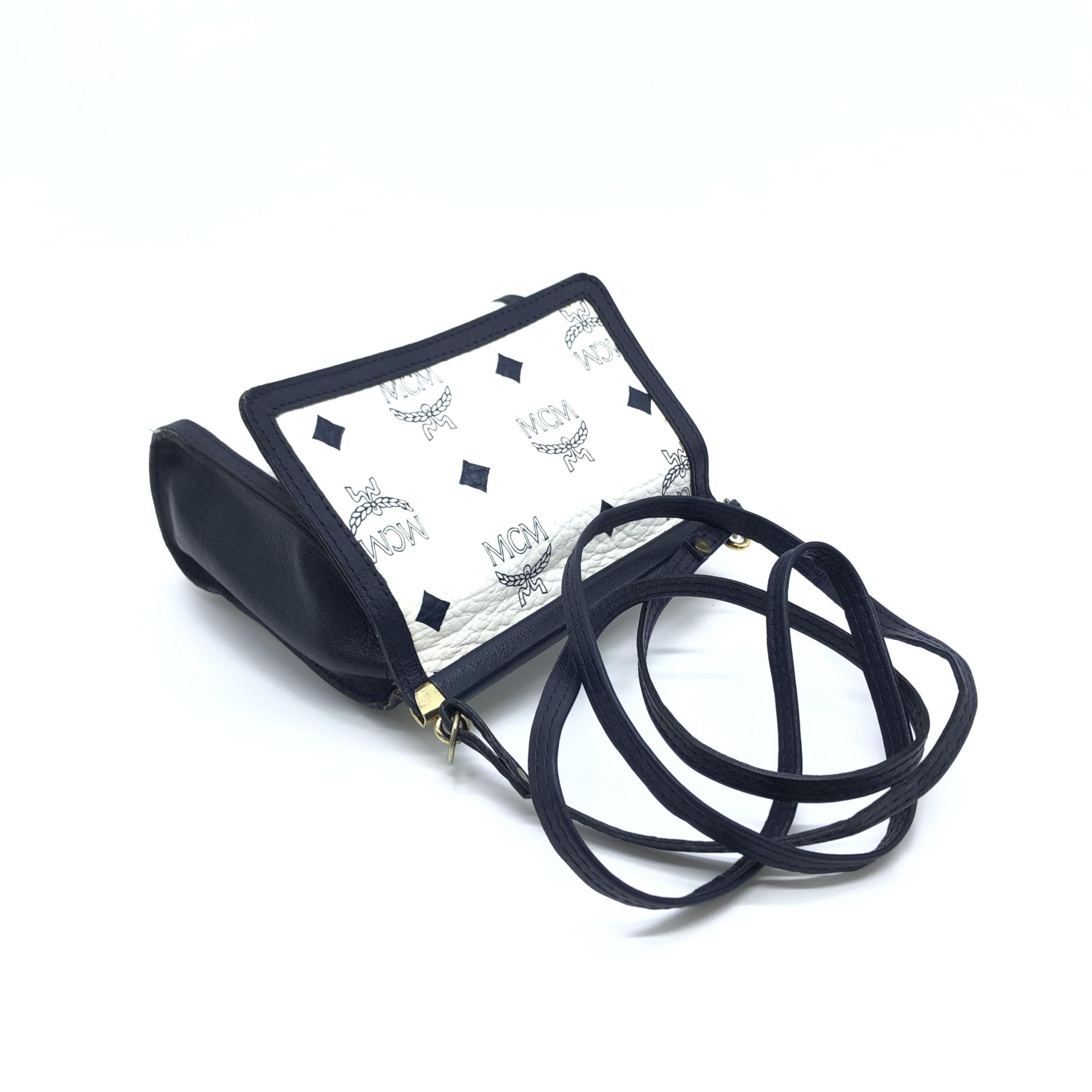 MCM Mini Crossbody Bag White Visetos - Image 6