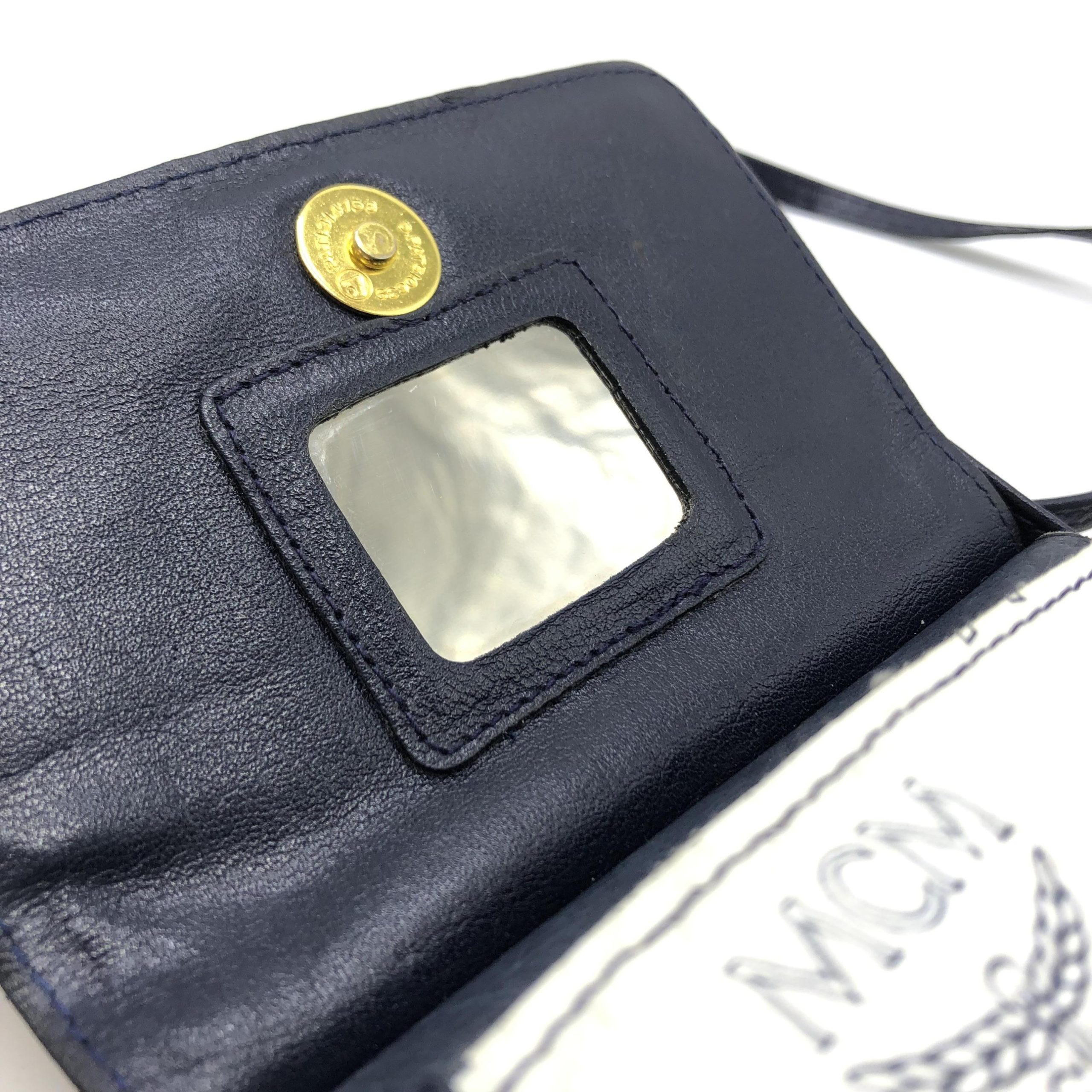 MCM Mini Crossbody Bag White Visetos - Image 8