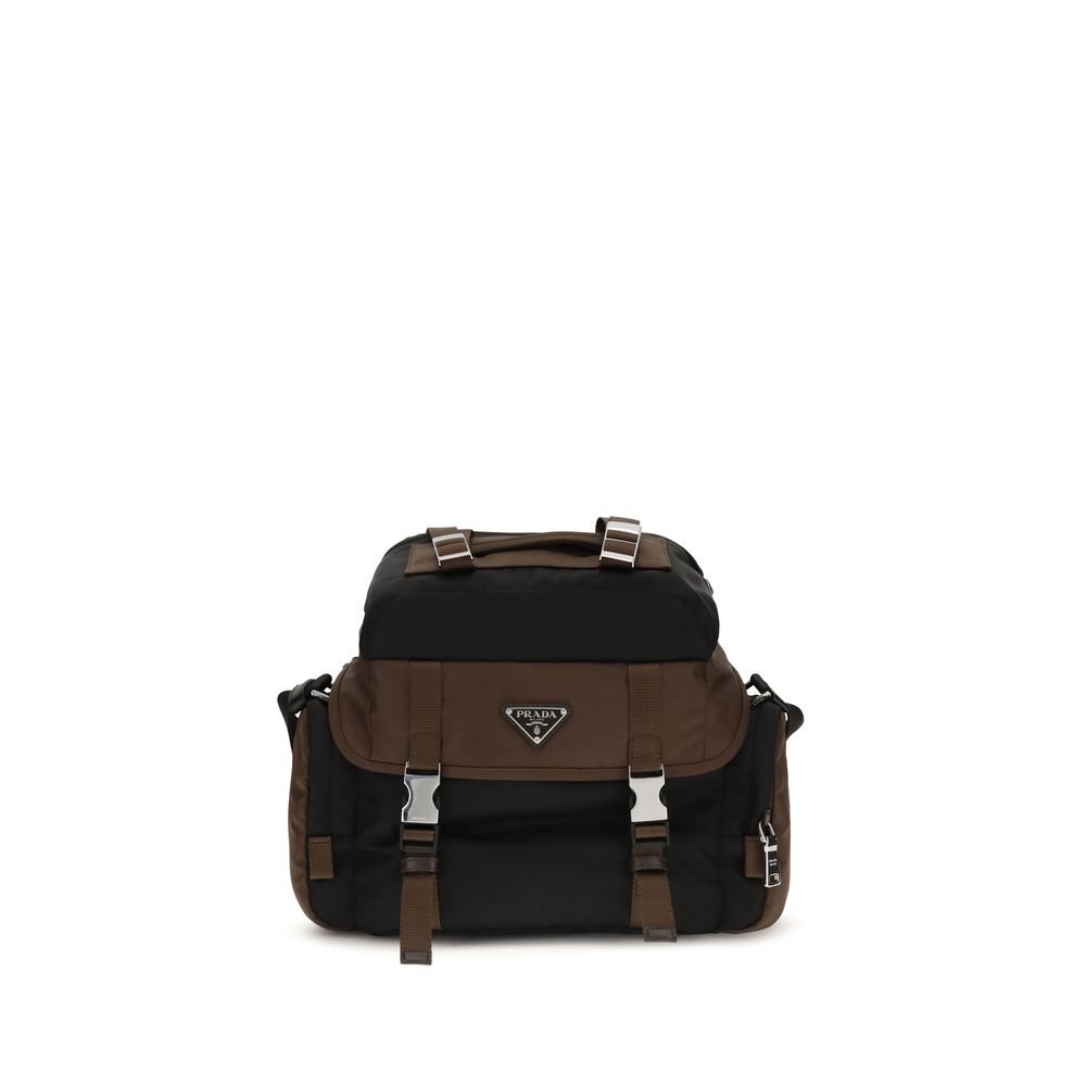 Prada Brown Recycled Polyamide Shoulder Bag