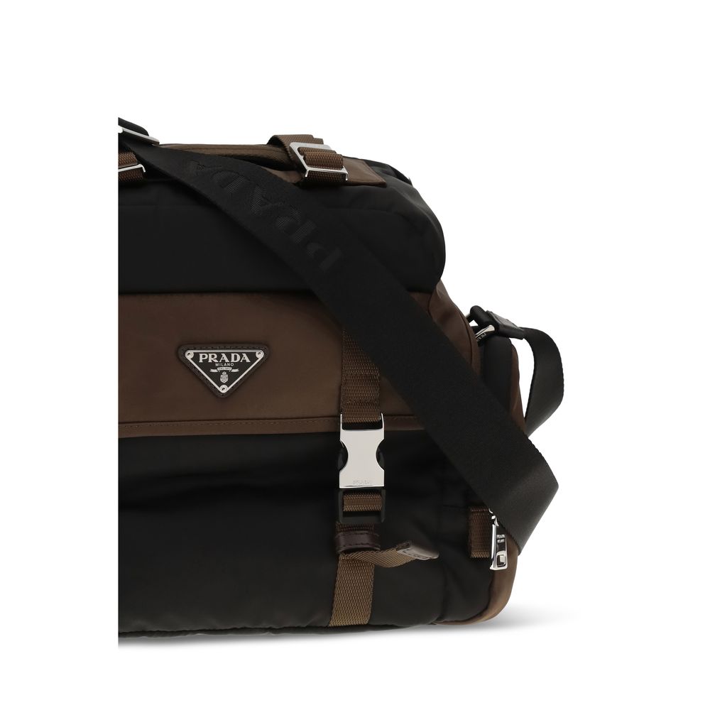 Prada Brown Recycled Polyamide Shoulder Bag - Image 3