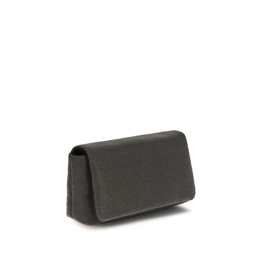 Brunello Cucinelli Black Leather Shoulder Bag - Image 2