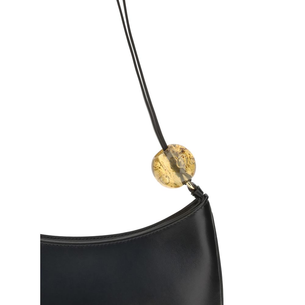 Jacquemus Black Calf Leather Bos Taurus Shoulder Bag - Image 4