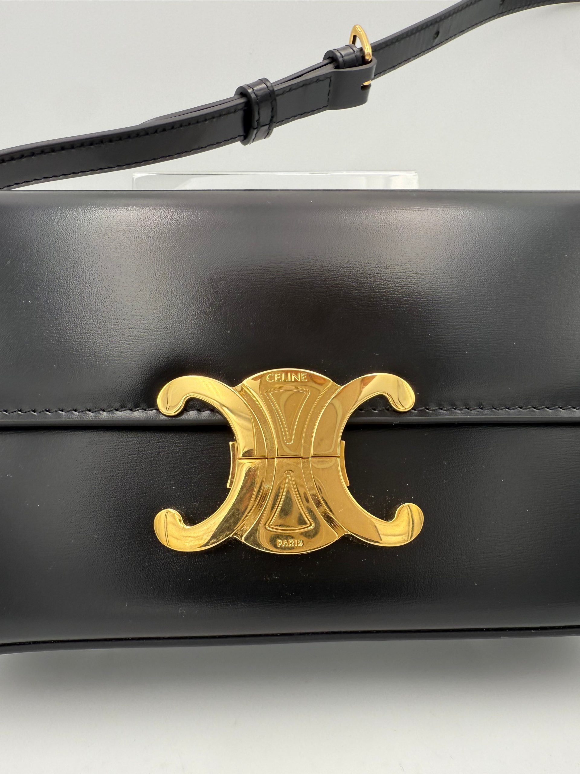 Celine CELINE CLAUDE TRIOMPHE Black Handbag - Image 2