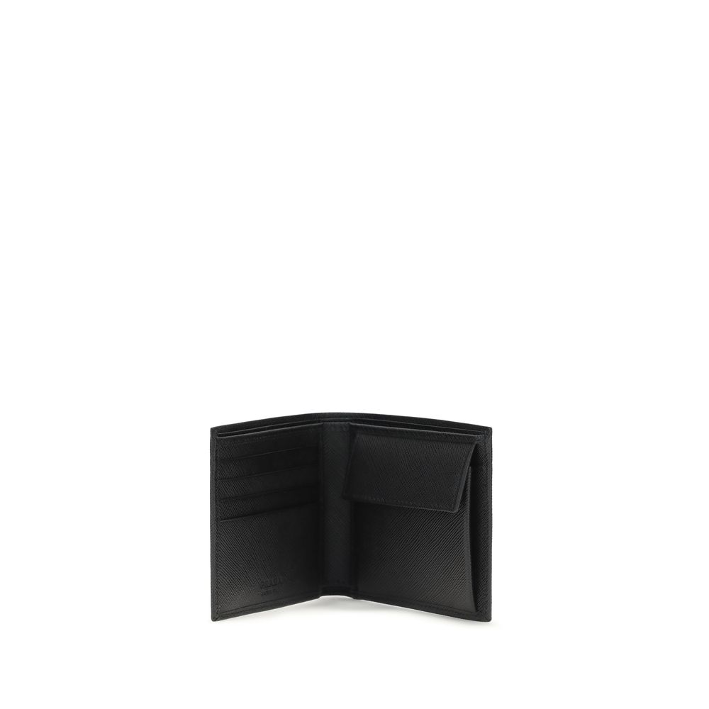 Prada Black Calf Leather Bos Taurus Wallet - Image 3