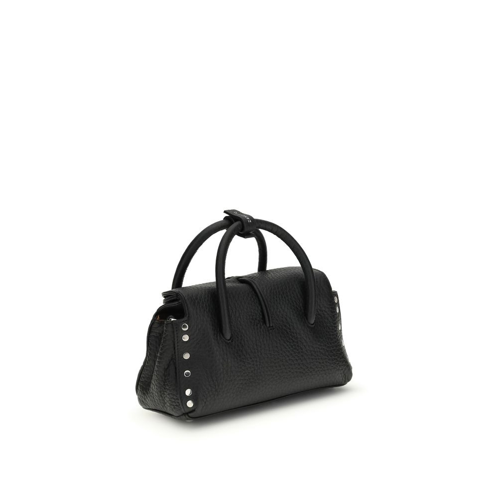 Zanellato Black Calf Leather Bos Taurus Handbag - Image 3