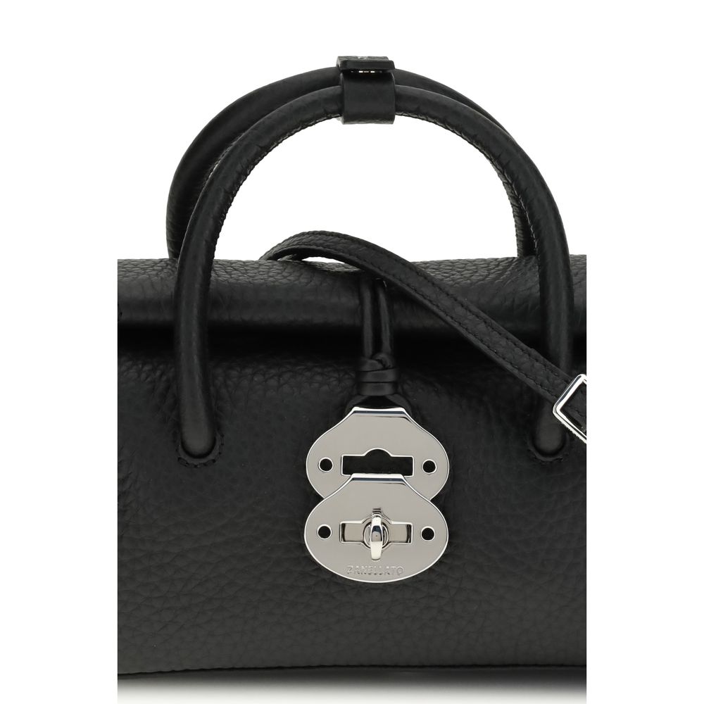 Zanellato Black Calf Leather Bos Taurus Handbag - Image 4