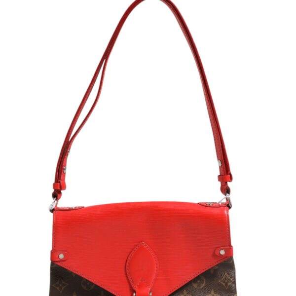 Louis Vuitton Saint Michel Monogram Epi Shoulder Bag Coquelicot