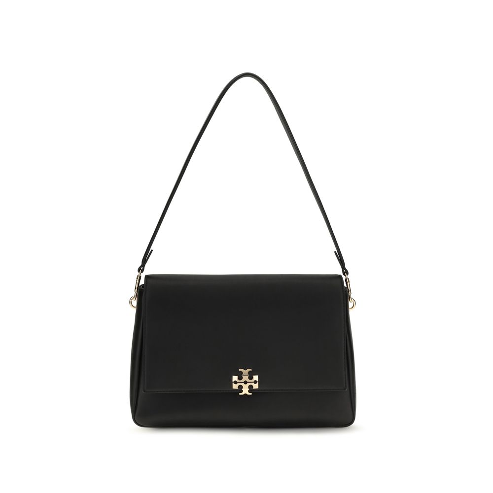 Tory Burch Black Calf Leather Bos Taurus Shoulder Bag