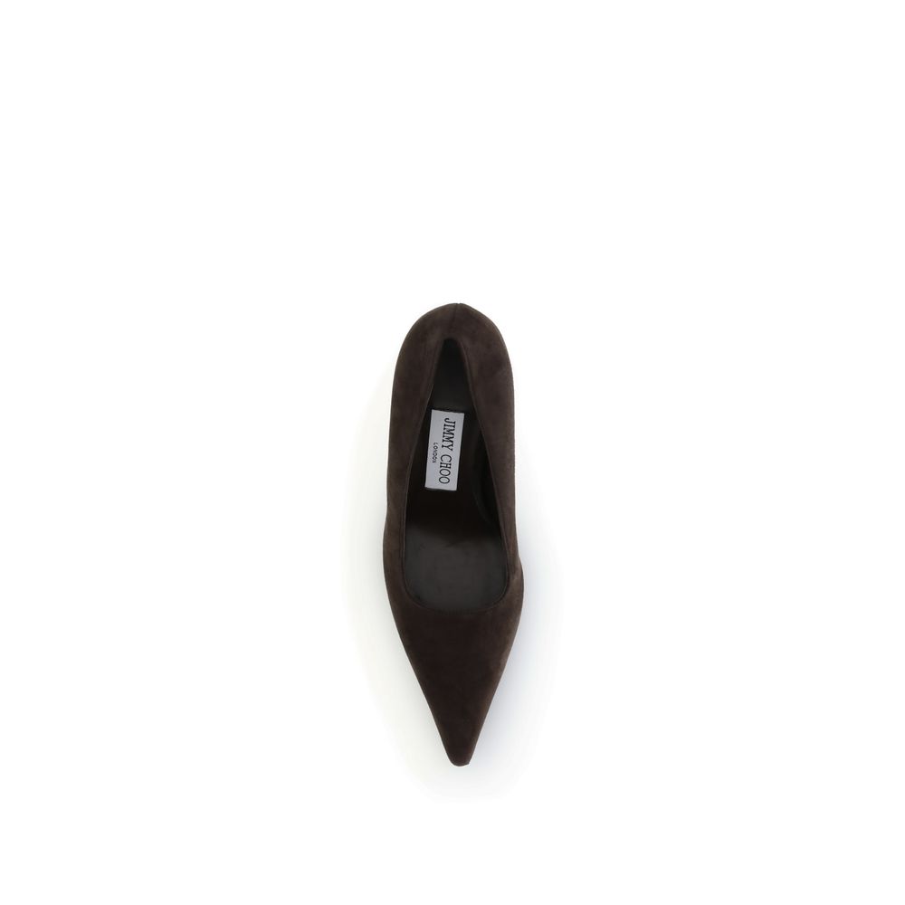 Jimmy Choo Brown Goatskin High Heel Pumps - Image 4