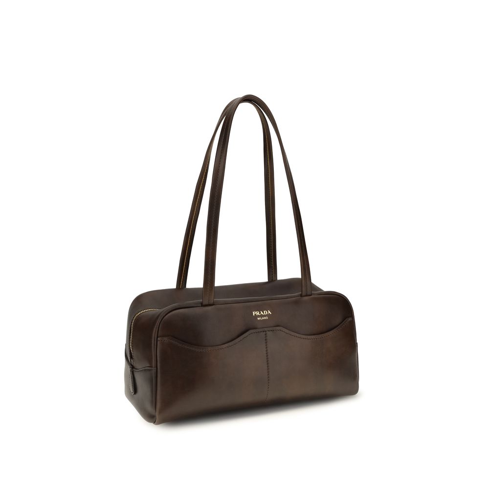 Prada Brown Calf Leather Bos Taurus Handbag - Image 2