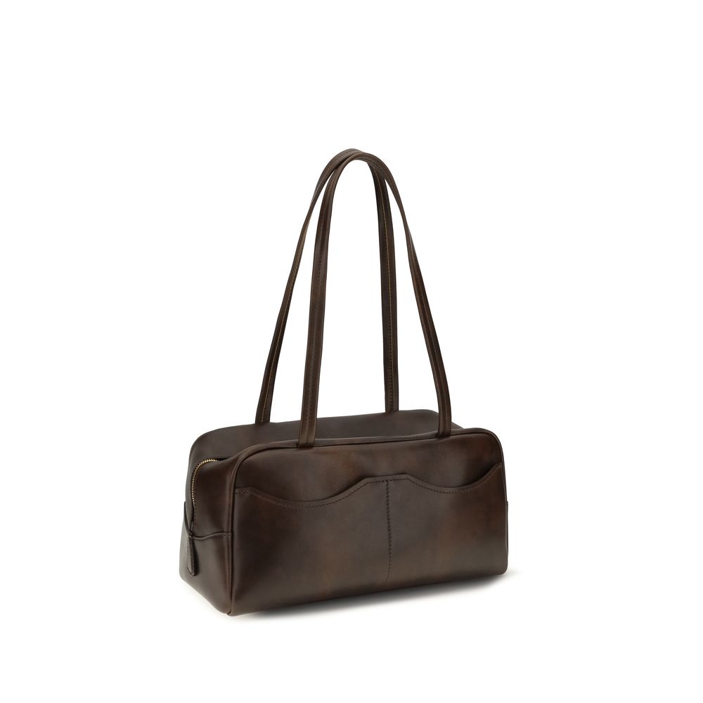 Prada Brown Calf Leather Bos Taurus Handbag - Image 3
