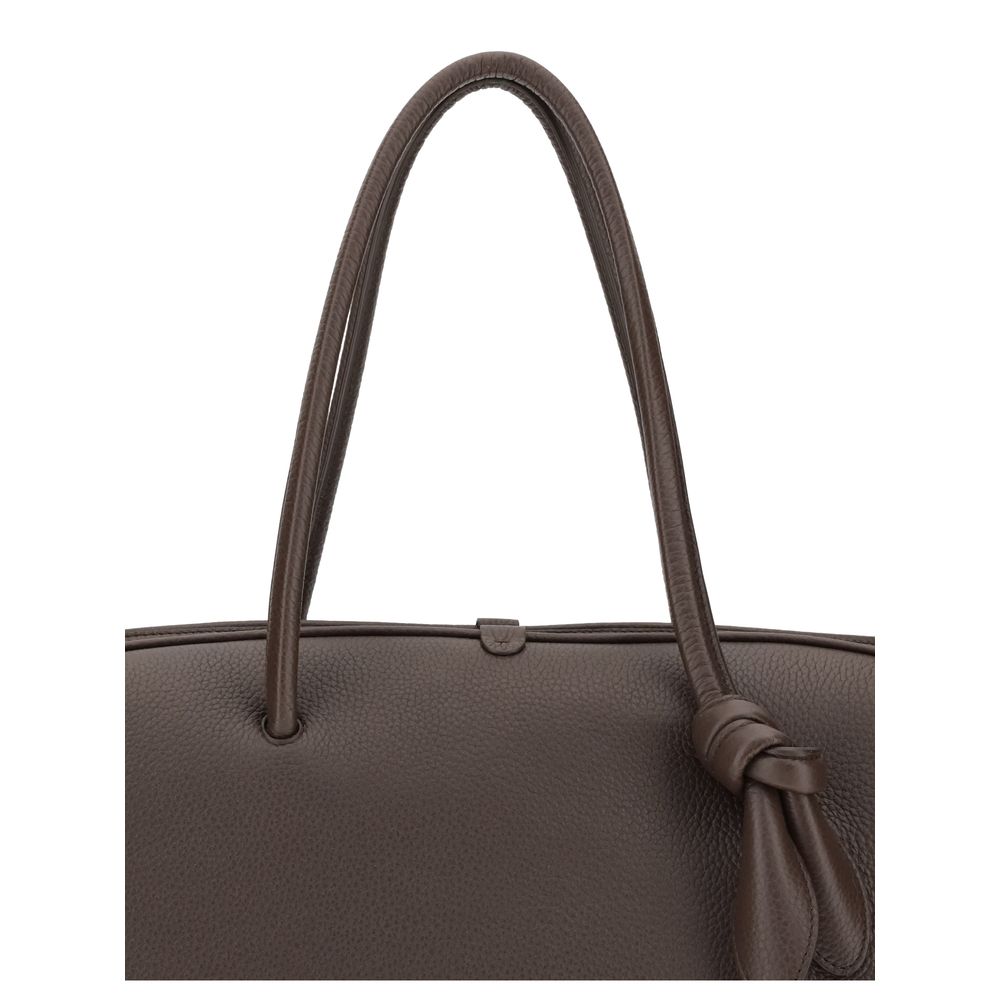 Jacquemus Brown Calf Leather Bos Taurus Handbag - Image 4