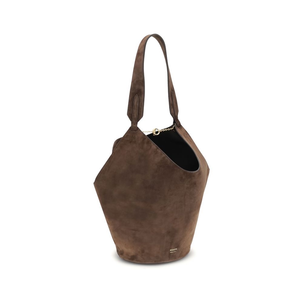 Khaite Brown Calf Leather Bos Taurus Shoulder Bag - Image 2