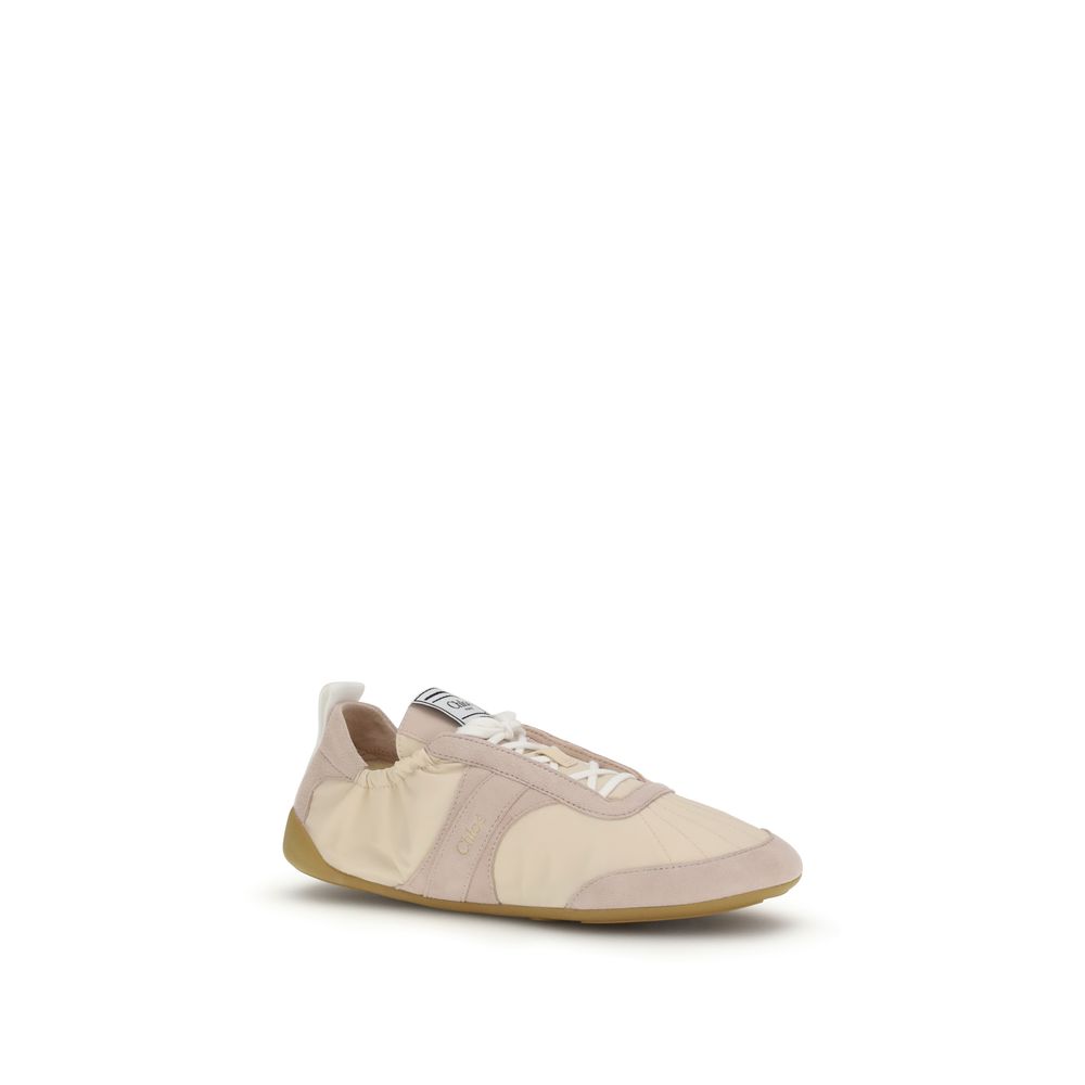 Chloé Beige Nylon Athletic Sneakers - Image 2