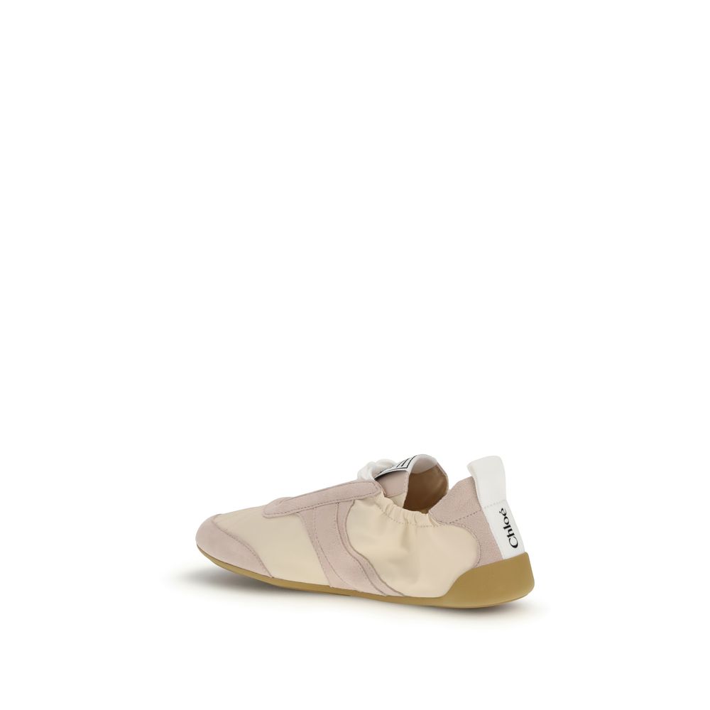 Chloé Beige Nylon Athletic Sneakers - Image 3