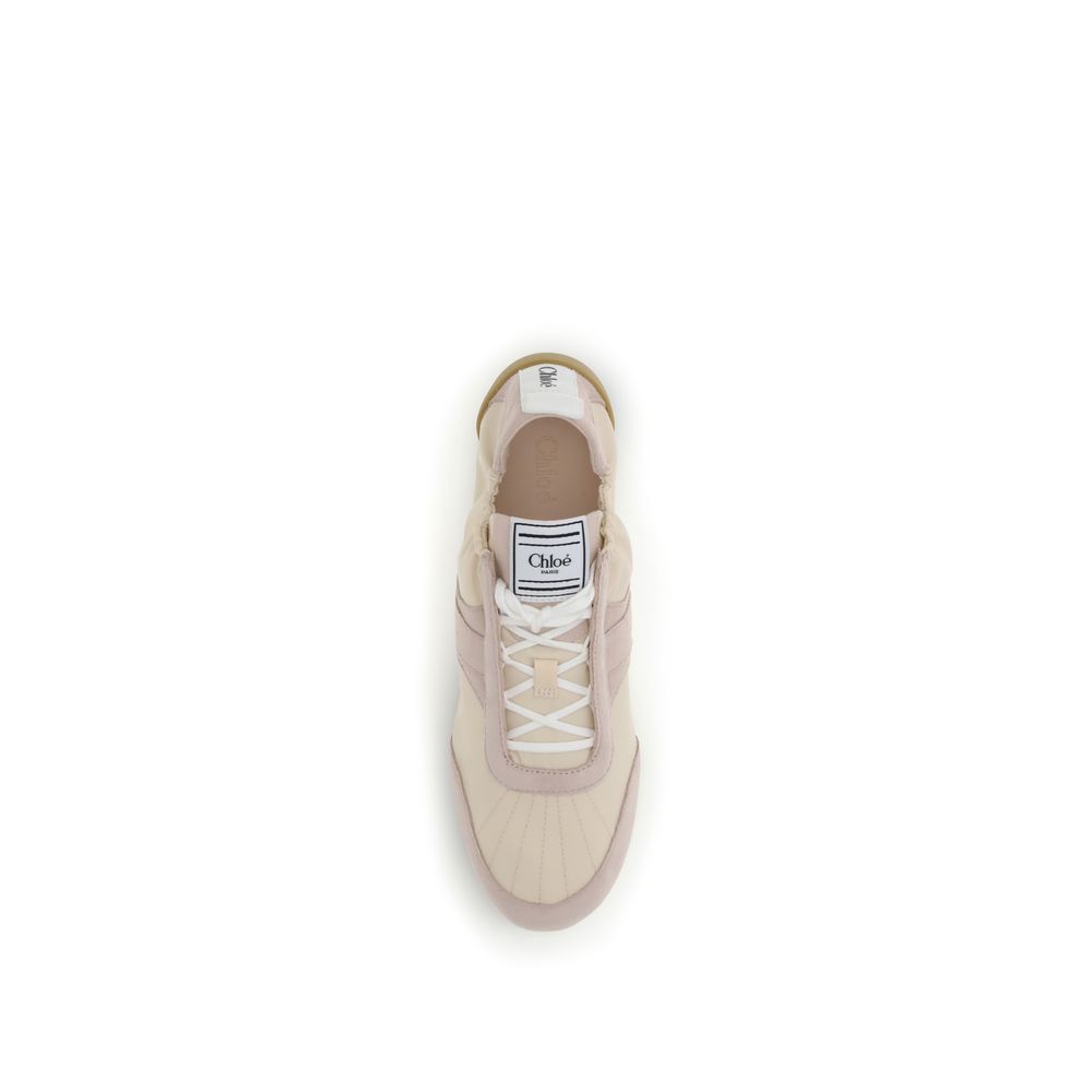 Chloé Beige Nylon Athletic Sneakers - Image 4