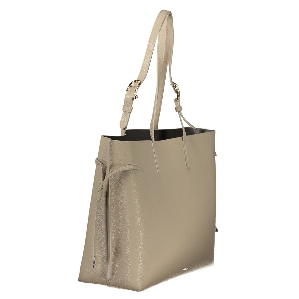 Furla Beige Leather Women Handbag - Image 3