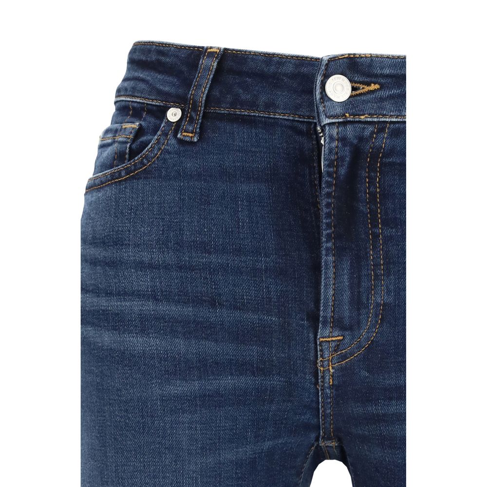 7FOR Blue Cotton Bootcut Jeans - Image 3